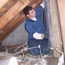Installing knee wall insulation